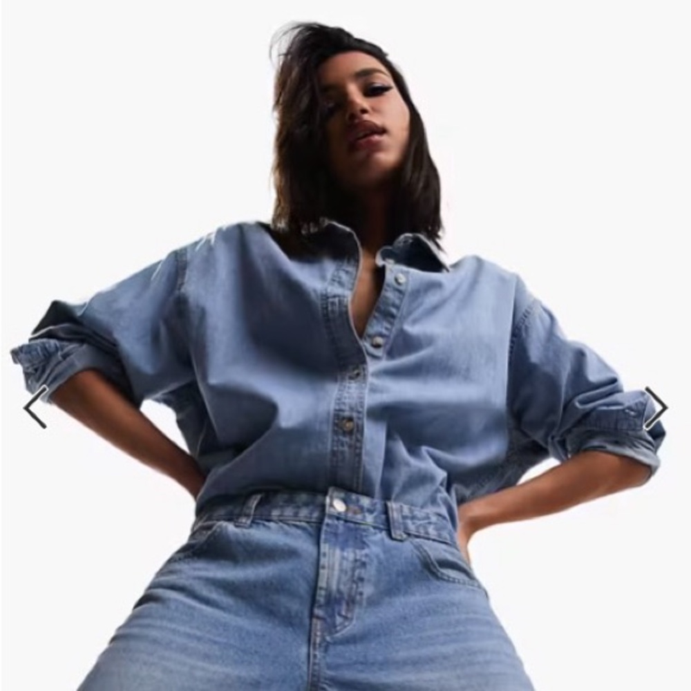 ASOS denim uk size 10 oversized button down